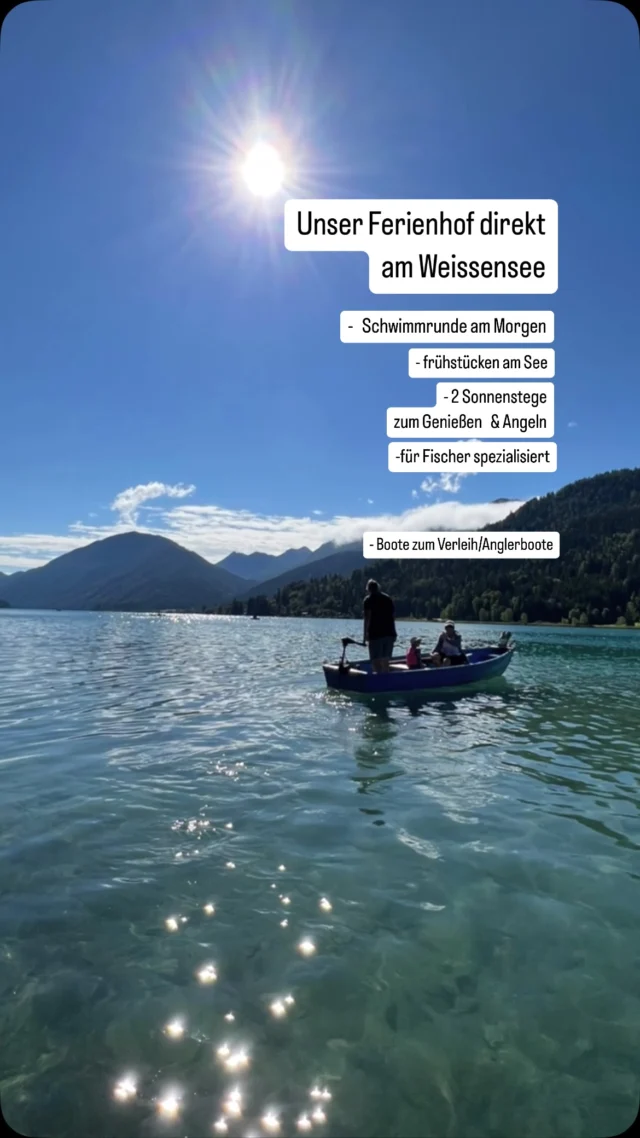 Urlaub am See? 
Da bist du bei uns genau richtig. Unser gemütlich, kleiner Ferienhof mit Zimmer &Fewos laden zu erholsamen Urlaubstagen ein. Unsere direkte Lage am See ermöglicht ein Wachwerden mit Seeblick, eine erfrischende Morgenschwimmrunde, Spiel u Erholung auf unserer  großen Wiese, Erkundungstouren mit  Ruderboot u Gästefahrrad uvm.
Spezielle Angebote für Familien u Angler. 

Lasst es euch gut gehn, bei uns 🙂